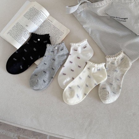 Chaussettes basiques unies à motifs aléatoires 2