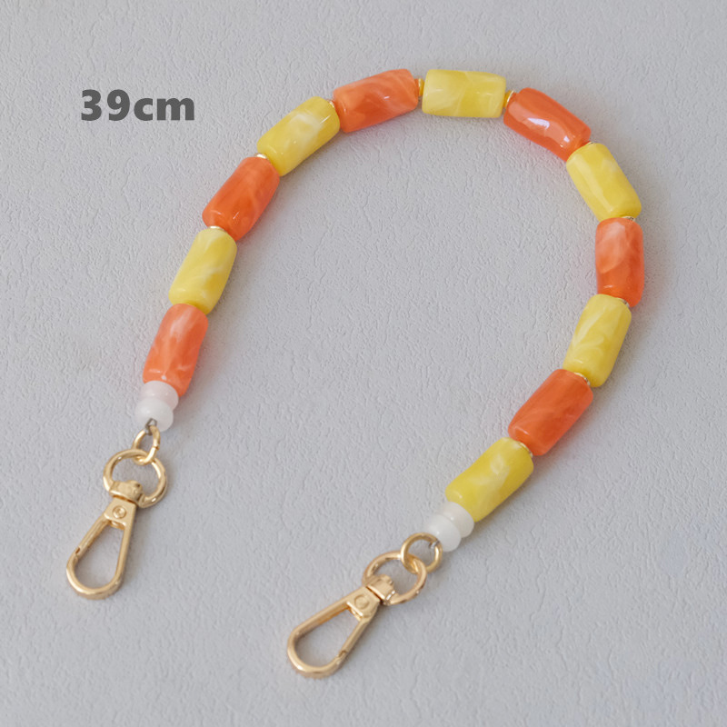 Chaîne De Téléphone En Acrylique Multicolore Avec Perles Quotidiennes De La Série Simple 