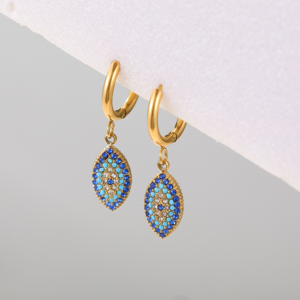 Ensembles De Bijoux Pour Femmes Simple Series Daily Circle En Acier Inoxydable Étanche Couleur Or Image4