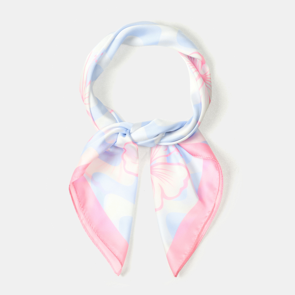 Écharpes D'Été En Polyester À Rayures Douces Et Motifs Trèfle Multicolores, Collection Romantique Image3