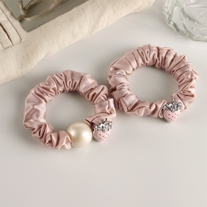 Chouchous En Tissu Uni Couleur Fruit Sucré, Collection Simple, Perles Artificielles h5 Image2
