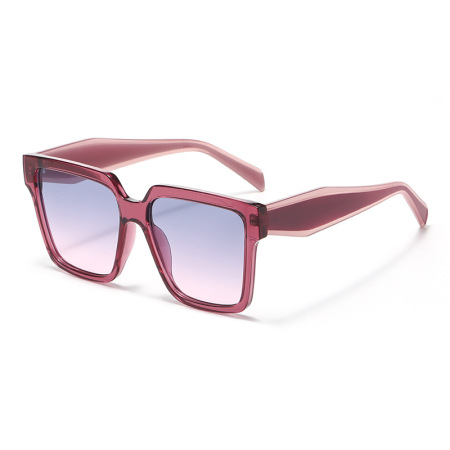 Lunettes de soleil rétro à imprimé léopard Simple Series, couleurs dégradées.