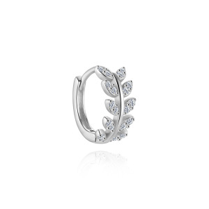 Boucles D'Oreilles Pour Femme En Argent Sterling 925 Plaqué Platine, Forme Simple Et Élégante Étoile, Serties De Moissanite. h5 Image8