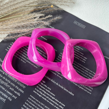 Bracelets pour femmes en résine à dégradé de couleurs 2