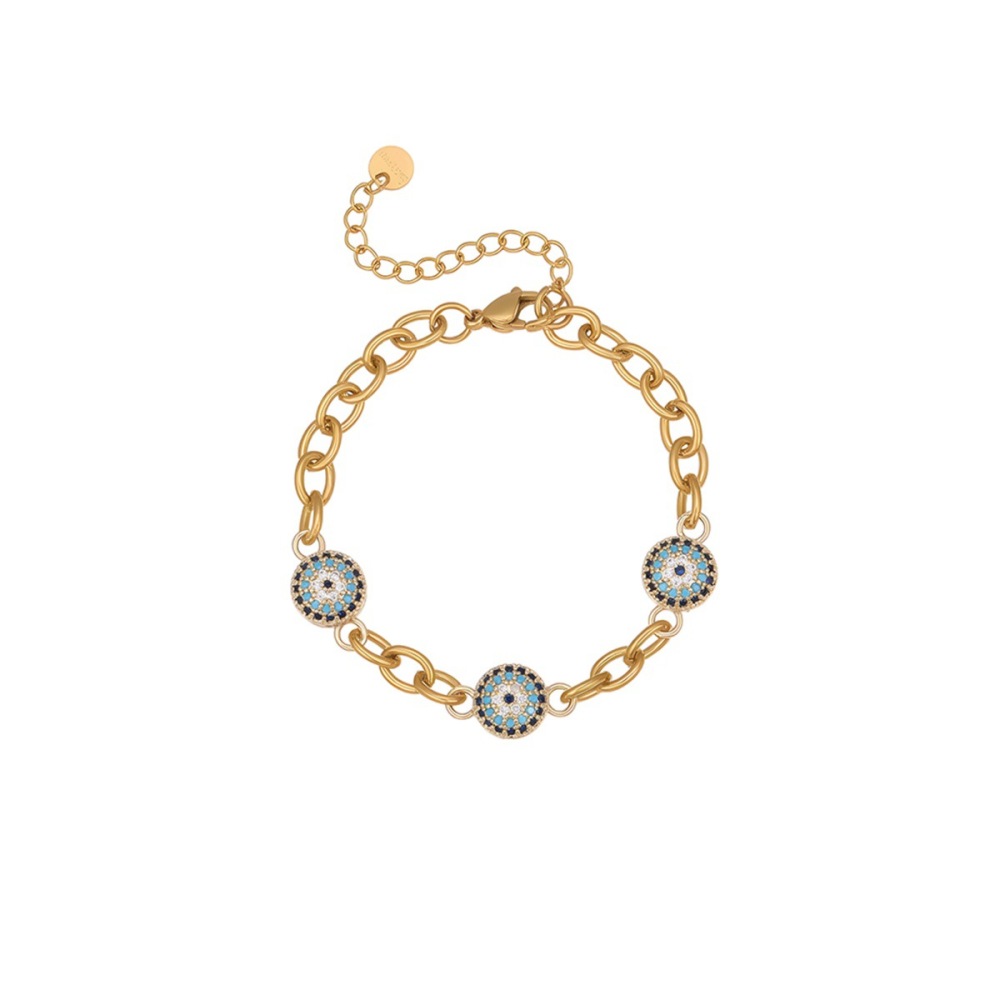 Ensembles De Bijoux Pour Femmes Simple Series Daily Circle En Acier Inoxydable Étanche Couleur Or Image5