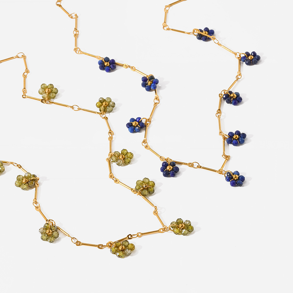 Colliers Pendentifs Élégants En Acier Inoxydable Doré, Couleur Fleur, Collection Romantique Pour Femmes Image4