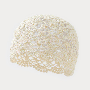 Chapeau Tissé À La Main En Coton Ajouré, Couleur Unie, De La Série Simple h5