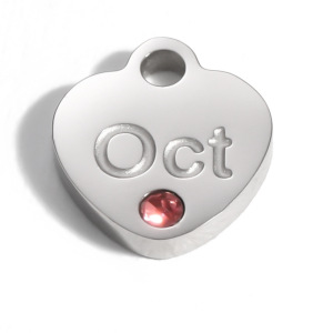 Pendentifs Pour Femmes En Forme De Cœur, Simples Et Étanches, En Acier Inoxydable Doré Avec Pierre Naturelle Et Zircon. h5 Image5