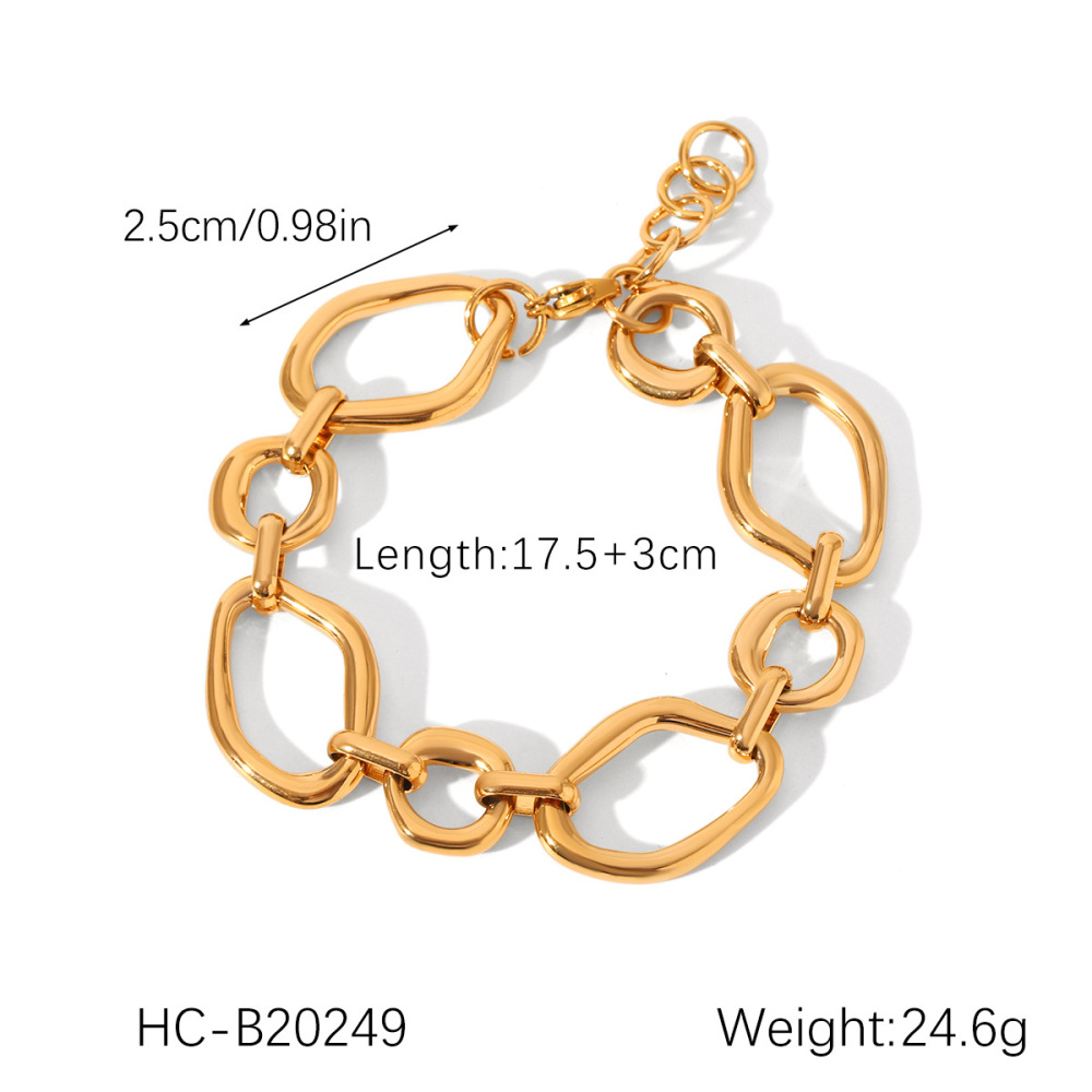 Chaîne Simple Pour Tous Les Jours, En Acier Inoxydable Étanche, Couleur Or Et Argent. Bracelet Chaîne Femme Couleur Or. h5Image2