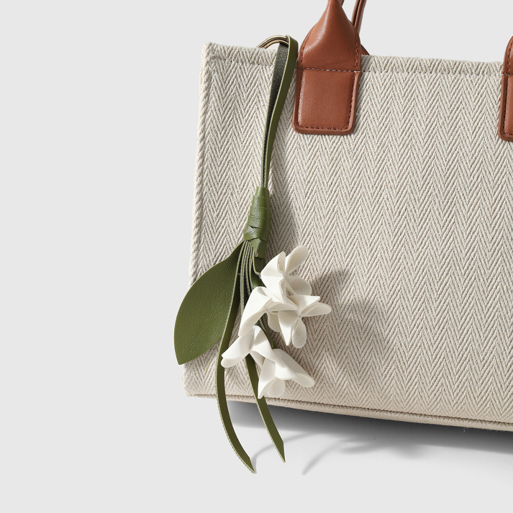 Breloques De Sac En Cuir Pour Femme, Collection Daily Flower, De La Série Simple Image4