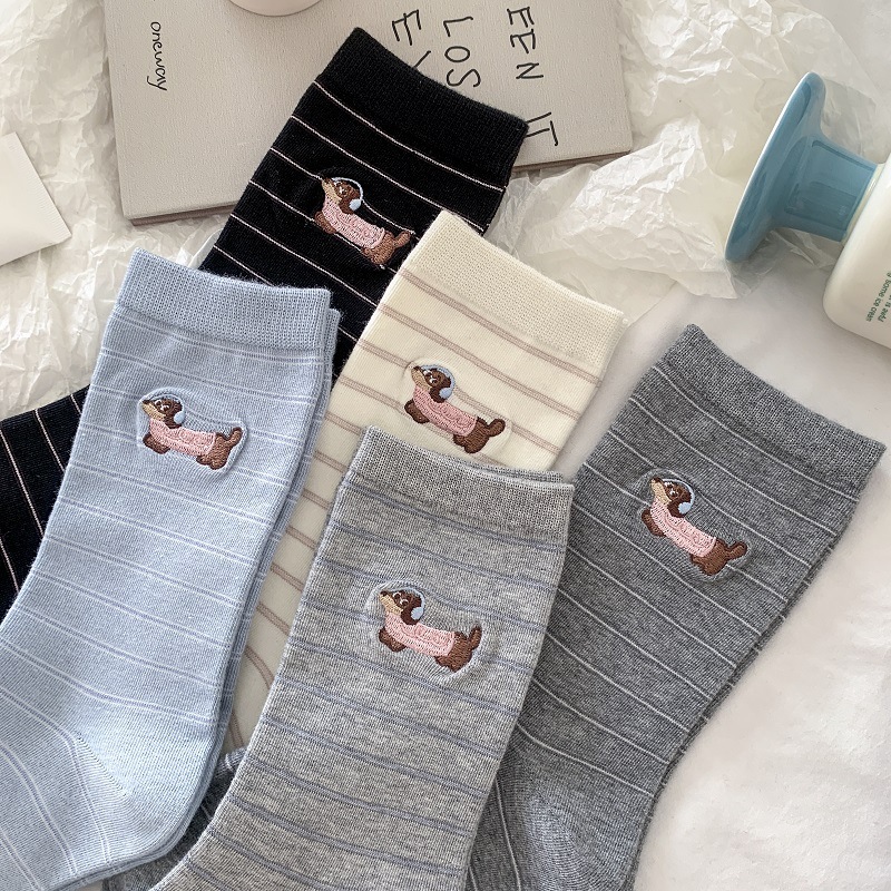 Chaussettes Mi-Mollet À Petits Motifs Animaux Mignons Et Rebondissants Image2