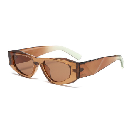 Lunettes de soleil rétro Simple Series à dégradé de couleurs mélangées