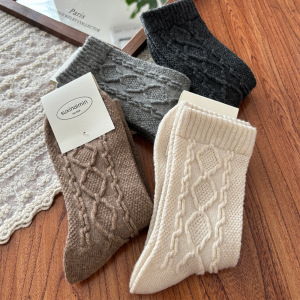 Chaussettes Mi-Mollet Basiques À Rebond Élevé, Couleur Unie h5 Image3