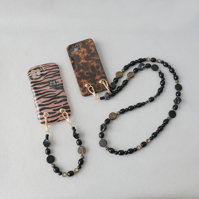 Chaîne De Téléphone Portable En Acrylique De Style Océanique, Perles Multicolores, Collection Simple Series Daily, Avec Sac. Image2
