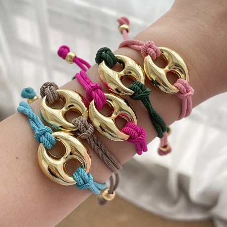 Bracelets tressés en corde de forme irrégulière pour femmes