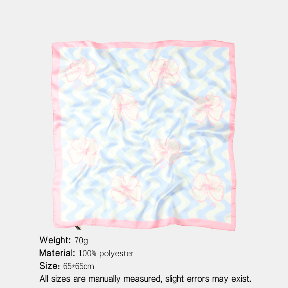 Écharpes D'Été En Polyester À Rayures Douces Et Motifs Trèfle Multicolores, Collection Romantique Image2