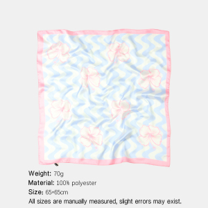 Écharpes D'Été En Polyester À Rayures Douces Et Motifs Trèfle Multicolores, Collection Romantique h5 Image2