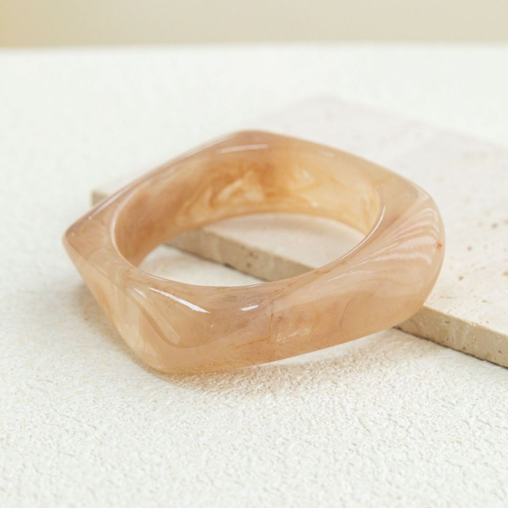 Bracelets Pour Femmes En Résine À Dégradé De Couleurs Et De Forme Irrégulière