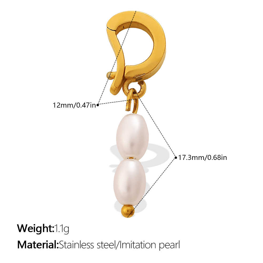 Pendentifs En Perles Artificielles Couleur Or, Étanches, En Acier Inoxydable, De La Série Simple Daily Beads 