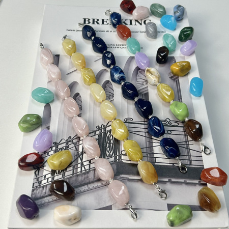 1 perle acrylique dégradée pour bijoux (21*15,5 mm) 2