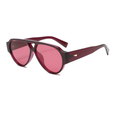 Lunettes de soleil femme Simple Series, style décontracté, couleur unie, imprimé léopard dégradé 2