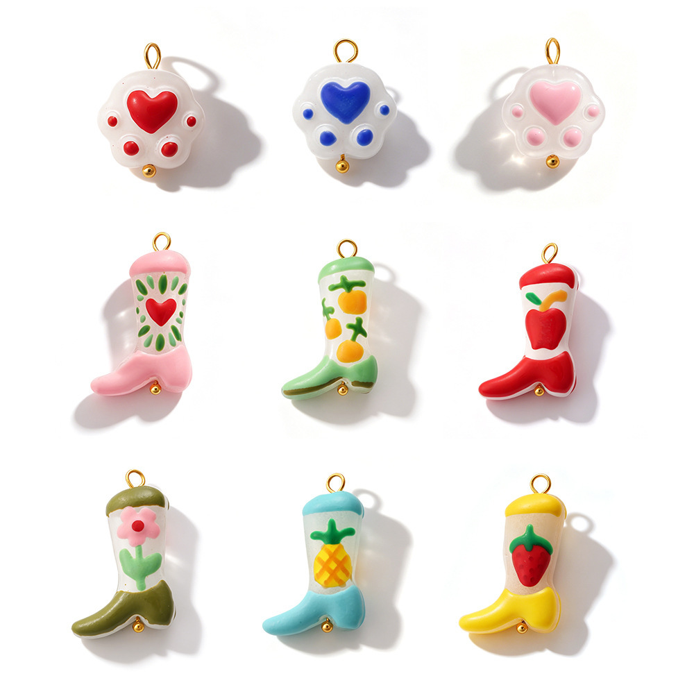 Bottes Glaze Mignonnes Pour Femmes - Pendentifs Diy h5Image2