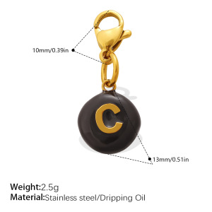 Pendentifs Quotidiens Simples En Acier Inoxydable Étanche Couleur Or h5 