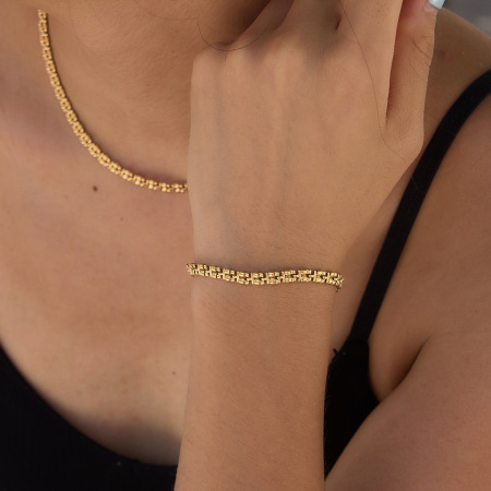 Bracelet chaîne élégant en forme de cœur, en acier inoxydable, étanche, couleur or, pour femme, collection Simple Series. 2