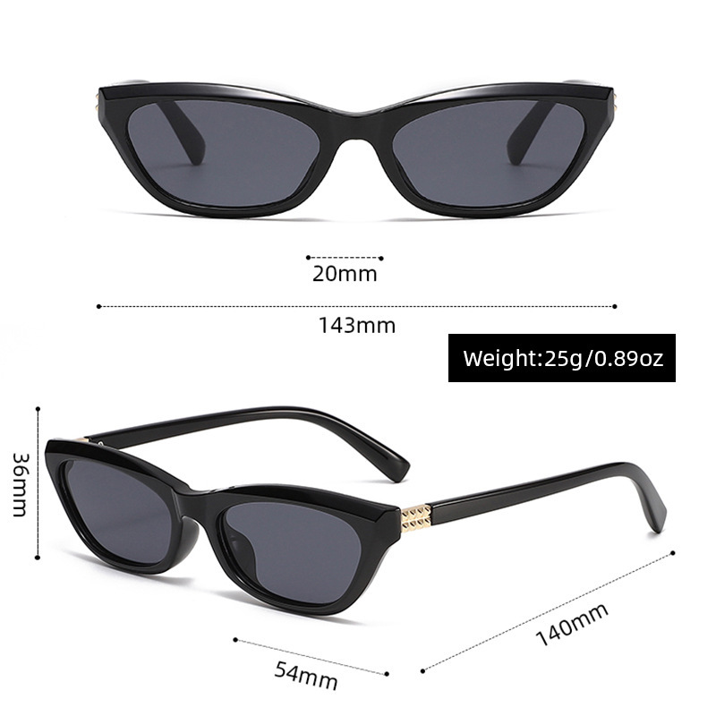 Lunettes De Soleil Femme Simple Series, Style Décontracté, Couleur Unie, Imprimé Léopard Dégradé Image2