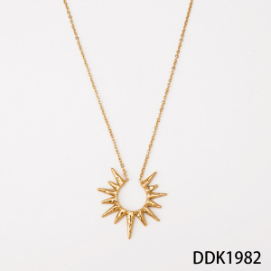 Colliers Pendentifs Pour Femmes Simple Sun En Acier Inoxydable Étanches h5