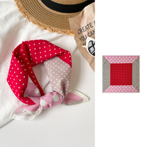 Écharpes D'Été Pour Femmes En Coton À Pois Multicolores Simples h5 