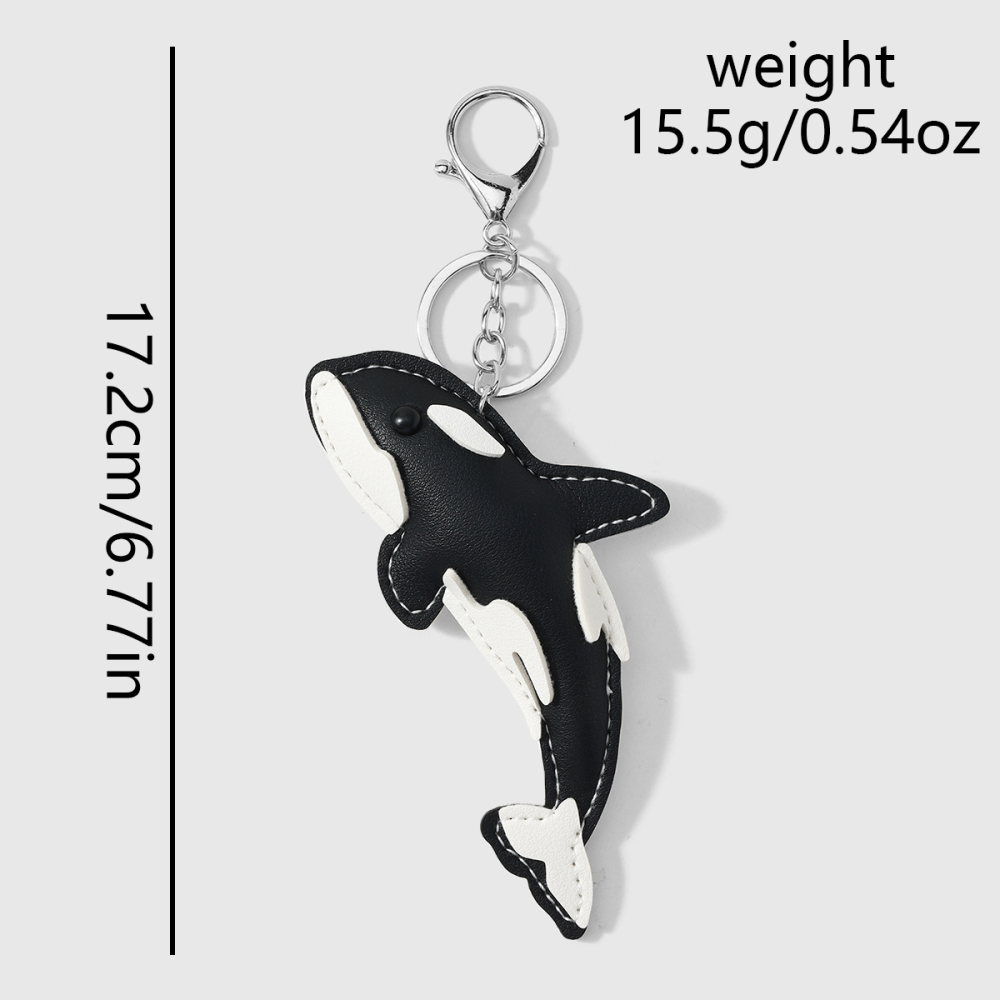 Porte-Clés En Cuir Représentant Des Animaux Marins Mignons De Couleurs Variées, Série Simple Image2