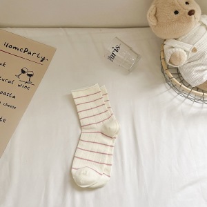 Chaussettes Mi-Mollet À Rayures Basiques h5