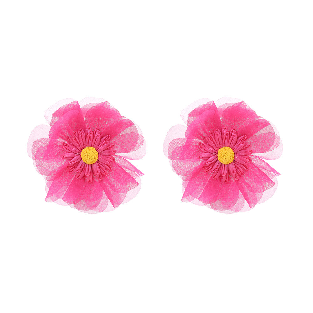 Boucles D'Oreilles Puces Pour Femmes, Collection Romantique, Motif Floral. Image5
