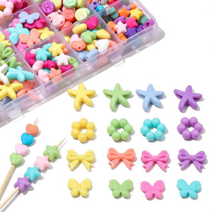 Perles Acryliques Simples À Faire Soi-Même En Forme De Cœur, Nœud Papillon, Étoile Ou Cercle h5 Image4