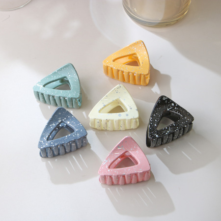 Pinces à cheveux en plastique à pois géométriques de la série Simple Daily