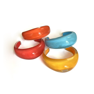 Bracelets Pour Femmes En Résine À Dégradé De Couleurs Douces, Collection Simple h5 Image2