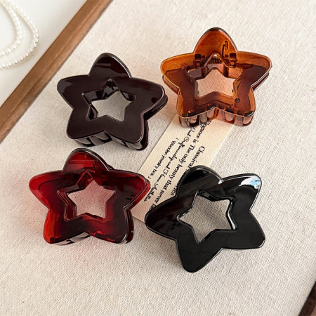 Pinces à cheveux en plastique Simple Series Daily Solid Color Star