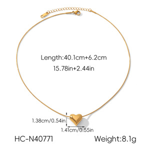 Colliers Pendentifs Pour Femmes Simple Series Daily Heart Star En Acier Inoxydable Étanche Couleur Or h5 Image2