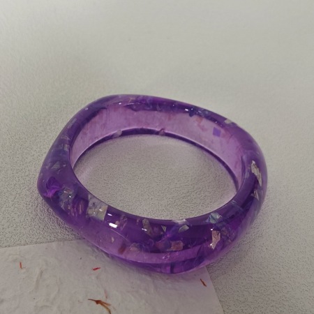 Bracelets pour femmes en résine transparente à dégradé de couleurs 2