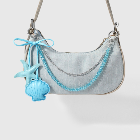 Série Simple Daily Bow Knot Beads Étoile De Mer Breloques En Cuir Pour Sac