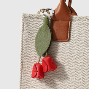 Breloques De Sac En Cuir Rose Multicolore De La Série Simple Daily Flower h5 Image4