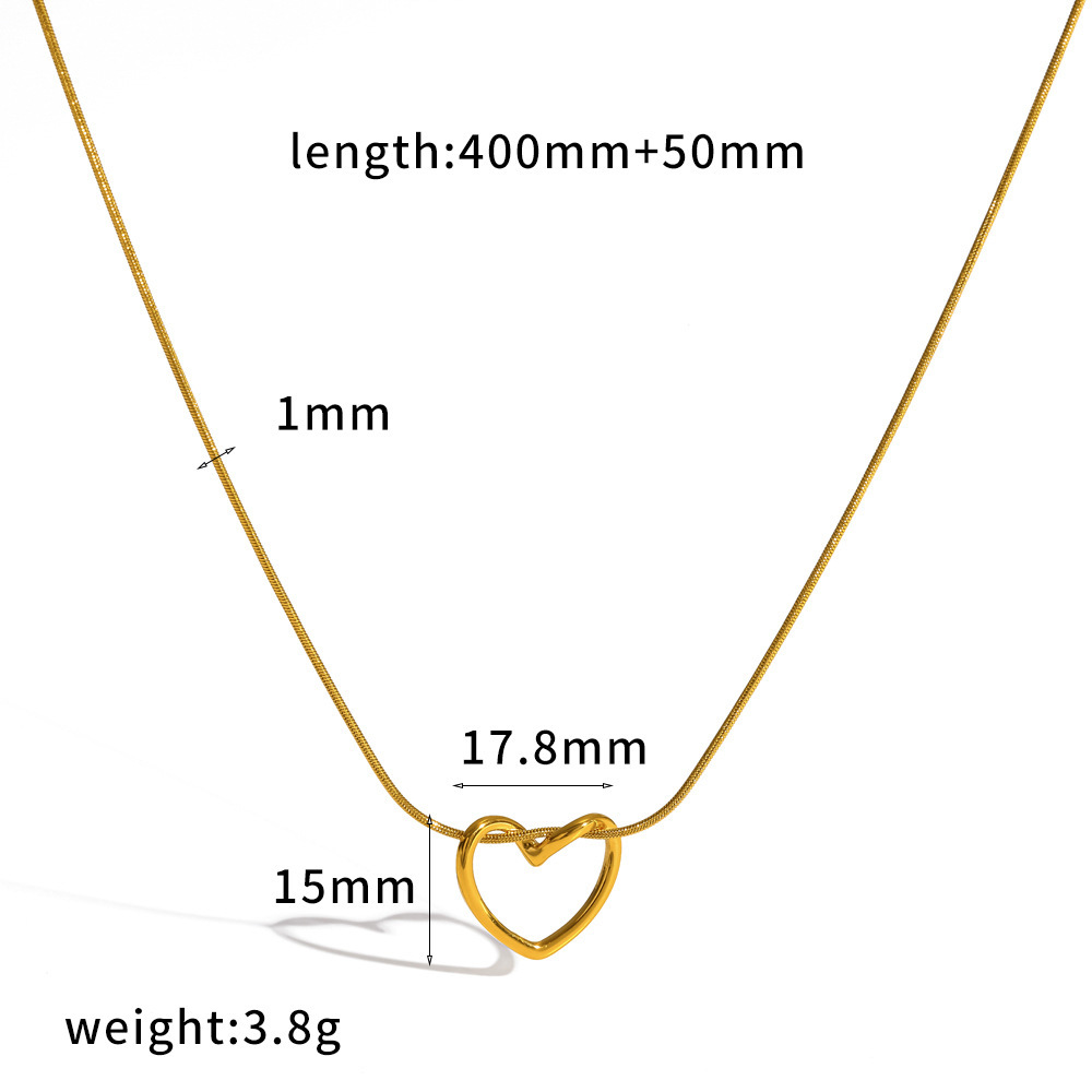 Boucles D'Oreilles Sweet Heart En Acier Inoxydable Étanche Couleur Or Pour Femmes 