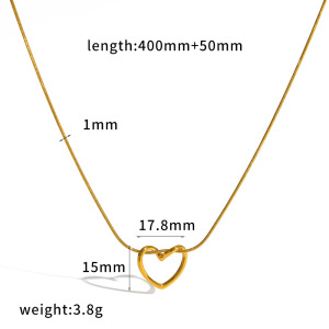 Boucles D'Oreilles Sweet Heart En Acier Inoxydable Étanche Couleur Or Pour Femmes h5 