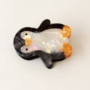 Griffes À Cheveux Unisexes En Acétate, Motif Animaux Mignons, Série Simple h5