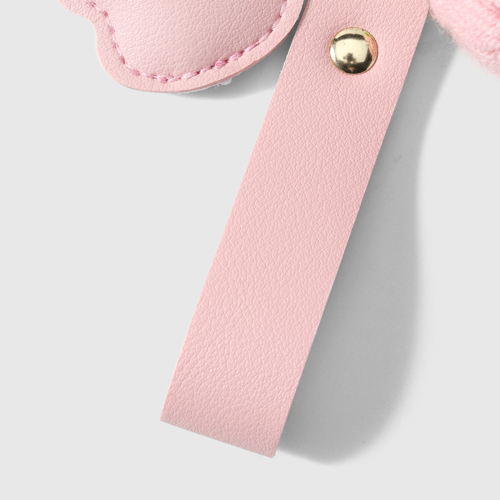 Porte-Clés Sac Femme En Cuir, Couleur Unie Fraise, Collection Simple Series Sweet Fruit Image6