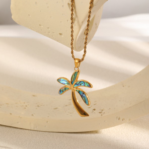 Colliers Pendentifs Pour Femmes En Acier Inoxydable, Couleur Or, Motif Coquillage, Style Océanique h5 Image2