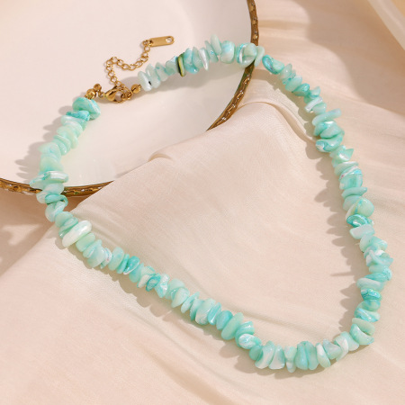 Colliers de perles simples en pierres naturelles pour femmes