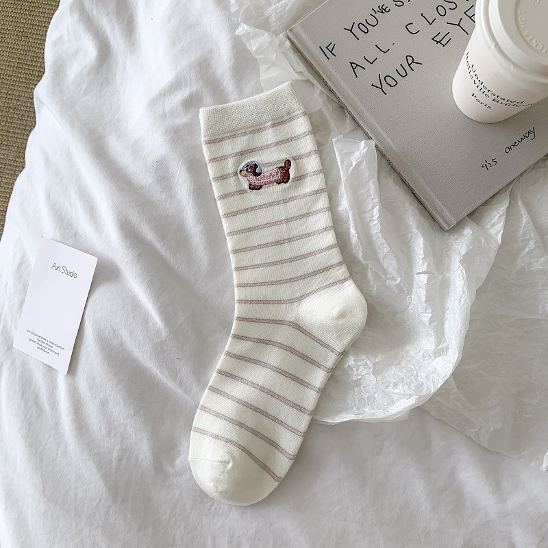 Chaussettes Mi-Mollet À Petits Motifs Animaux Mignons Et Rebondissants 