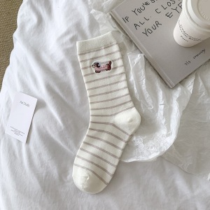 Chaussettes Mi-Mollet À Petits Motifs Animaux Mignons Et Rebondissants h5 